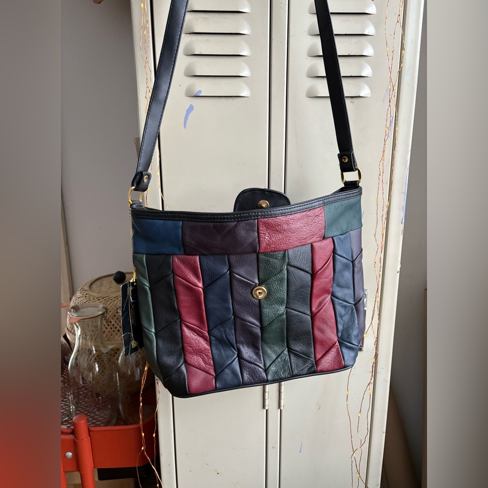 La Covina Leather Patchwork Purse - image 7